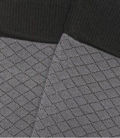 HOOK Gray Small Diamond High Socks