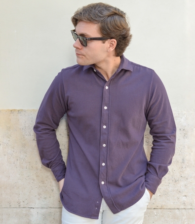 Eggplant Pique Shirt