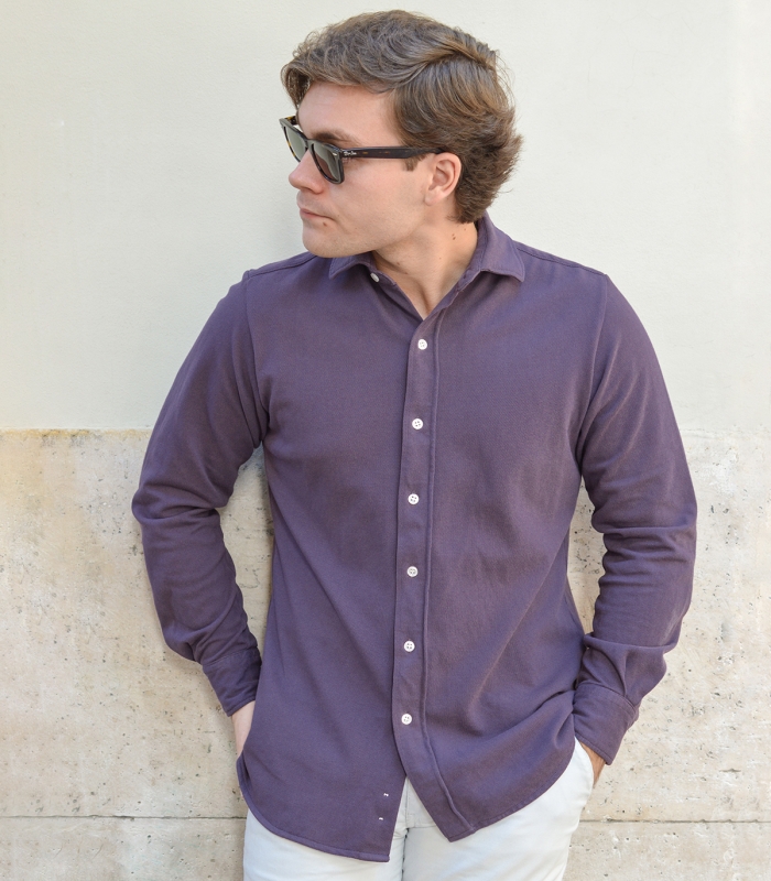 Camisa Piqué Berenjena HOOK