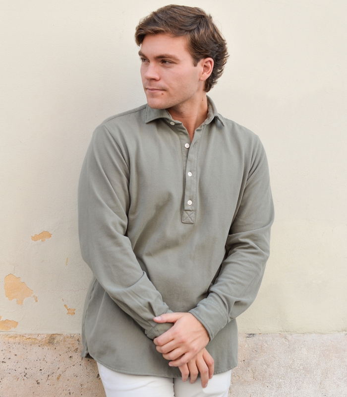Polera Piqué Verde Dusty HOOK