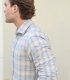 HOOK Blue and Beige Checkered Flannel Shirt