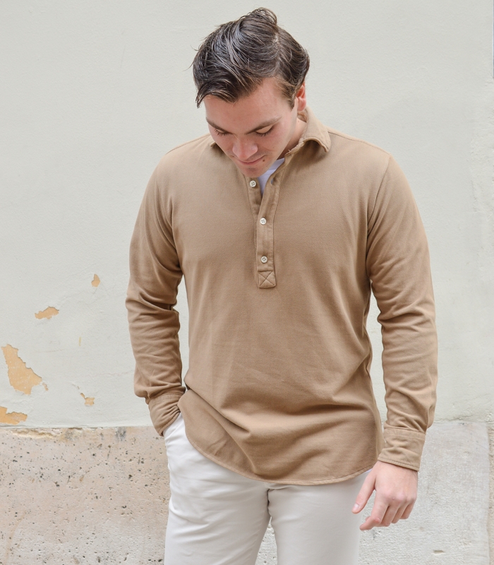 HOOK Toffee Pique Popover Shirt