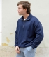 Blue Oversize Zip Sweatshirt