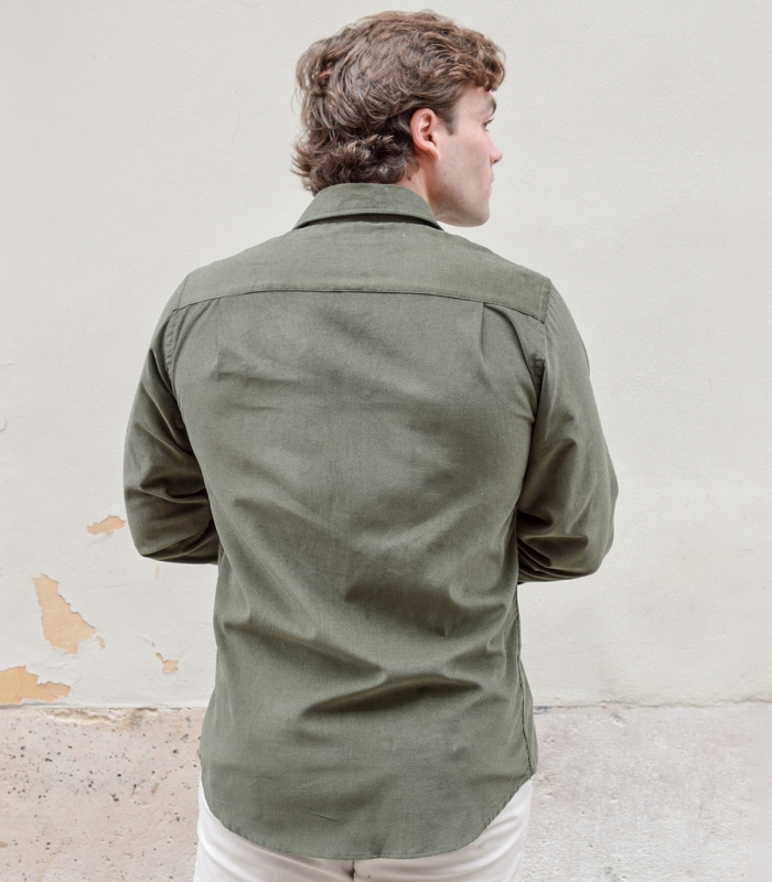 HOOK Deep Green Micro Corduroy Shirt