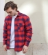 Red Checked Flannel Overshirt