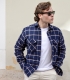HOOK Blue Checkered Flannel Overshirt