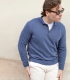 Jersey Polo Lana Cashmere Azul Medio HOOK