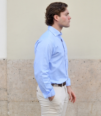 Non-Iron Light Blue Oxford Shirt