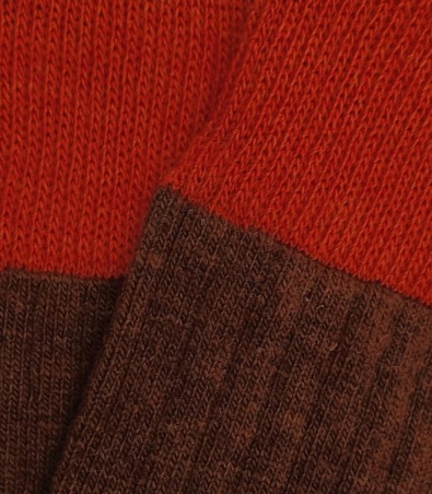 Brown and Tile Wool Socks