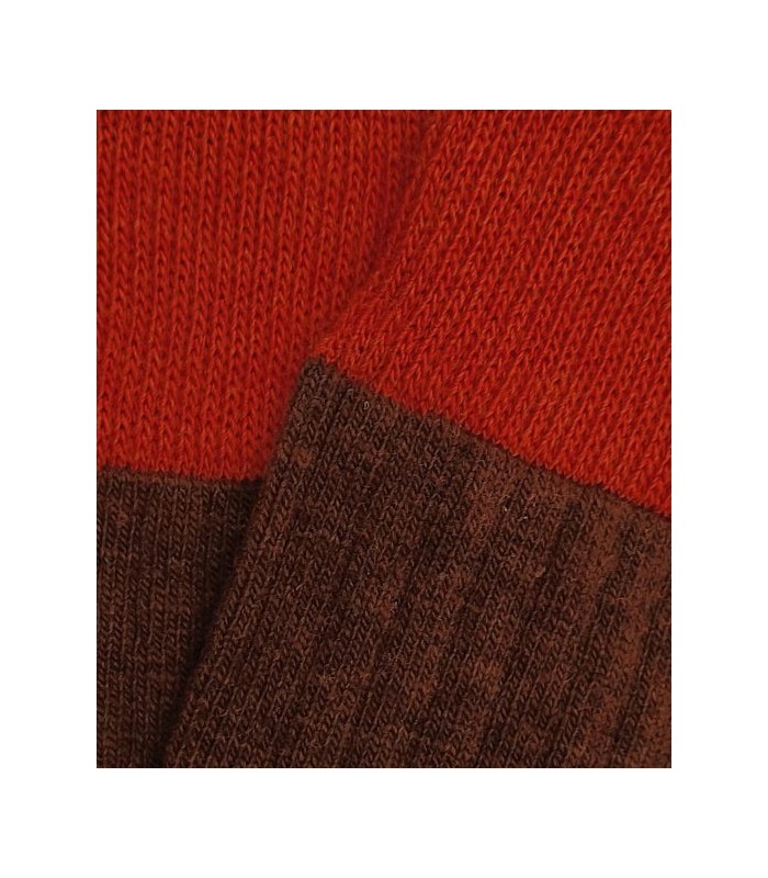Brown and Tile Wool Socks