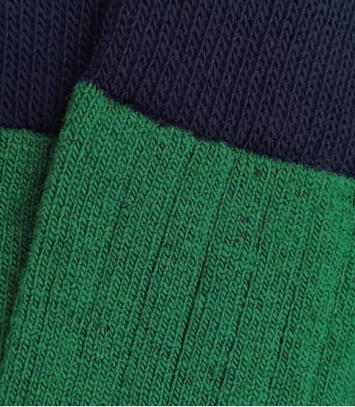 Green and Navy Wool Socks