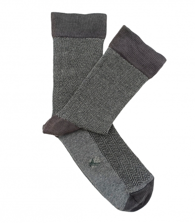 Gray Herringbone Socks