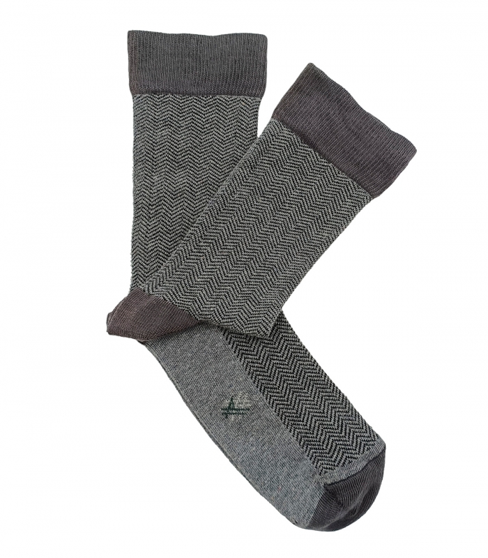 Gray Herringbone Socks