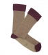 Camel And Bordeaux Bird's Eye Socks