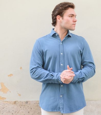 Camisa Piqué Azul Moon