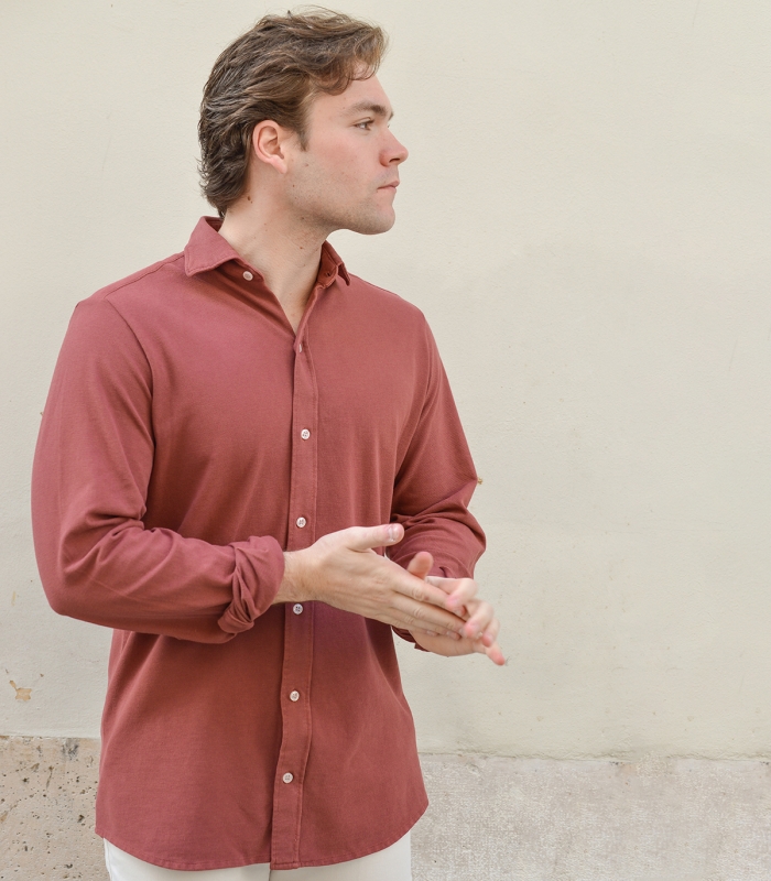 HOOK Terracotta Summer Pique Shirt