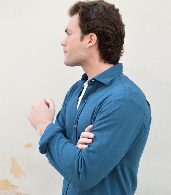 HOOK Ray Blue Summer Pique Shirt