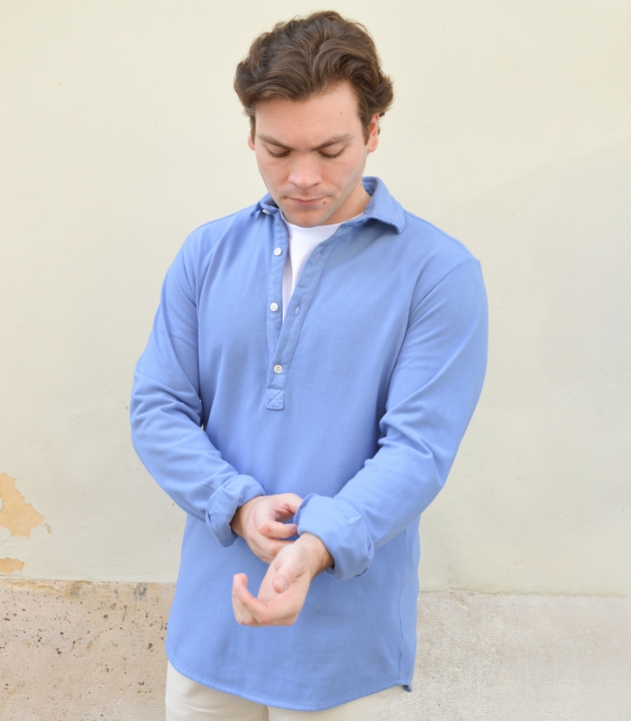 Polera HOOK Piqué Fino Azul Uva