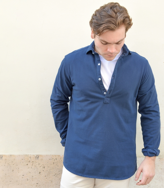 HOOK Caribbean Blue Summer Popover Shirt