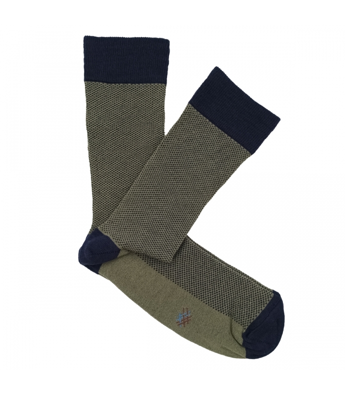 Green and Blue Bird's Eye Socks