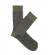 Light Gray And Green Ribbed Socks