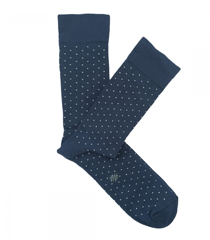 Blue and White Polka Dot Socks