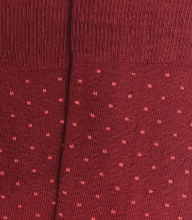 Burgundy and Scarlet Polka Dot Socks