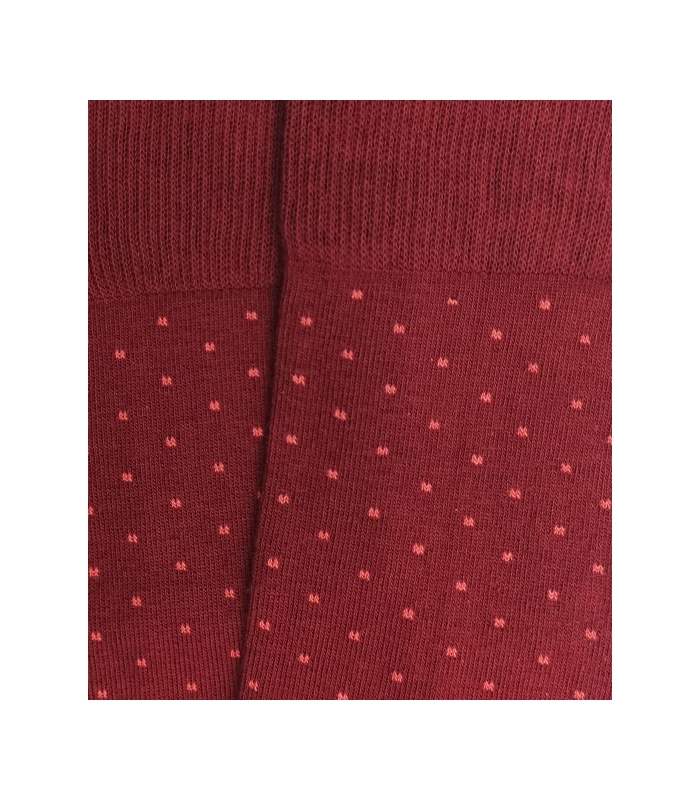 Burgundy and Scarlet Polka Dot Socks