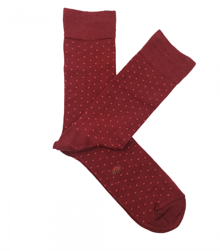 Calcetines Topitos Burdeos Y Escarlata HOOK