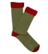 Green and Red Ribbed Socks