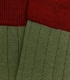 Green and Red Ribbed Socks