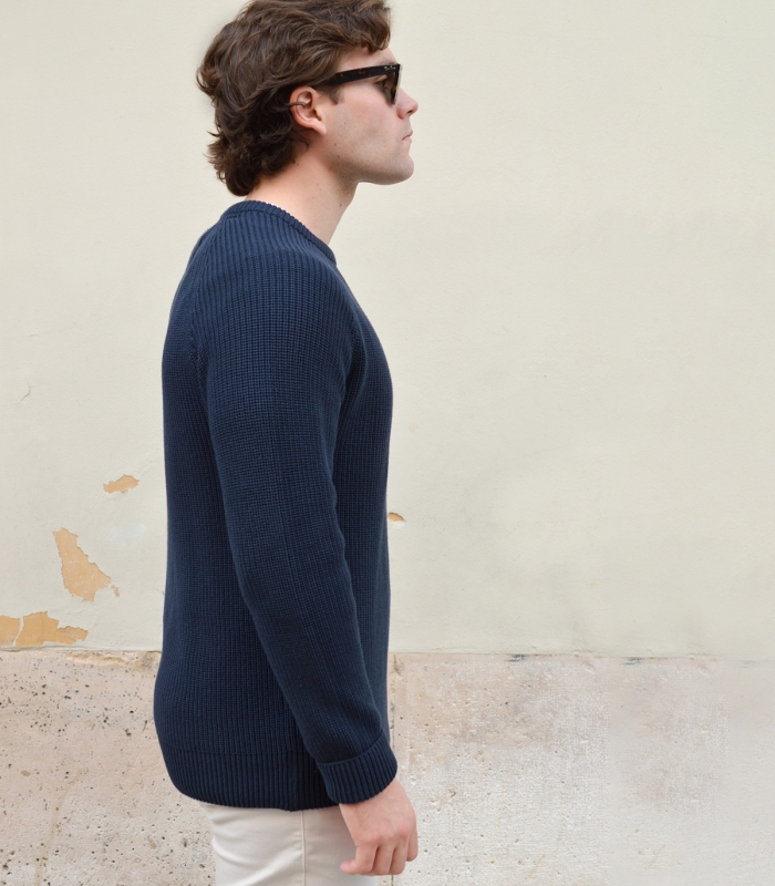 HOOK Navy Fisherman Sweater