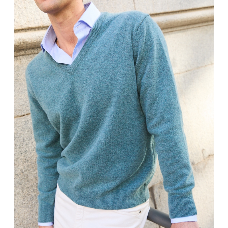 Caspian Lambswool V-Neck Sweater