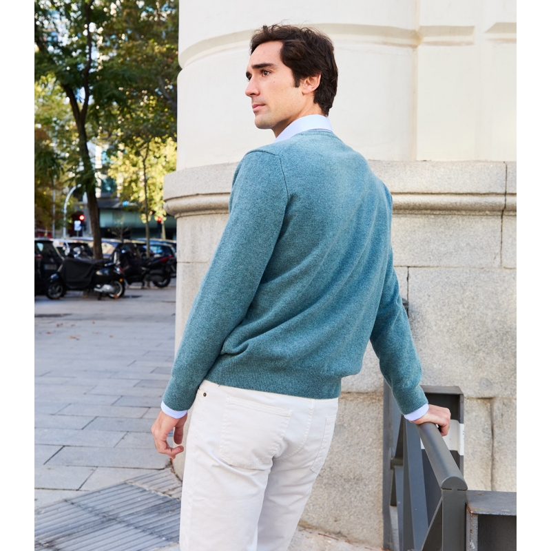 Caspian Lambswool V-Neck Sweater