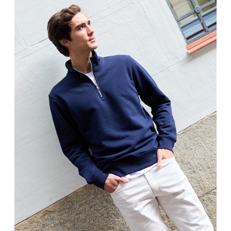 Marine Zipper Organic Cotton Sweatshirt