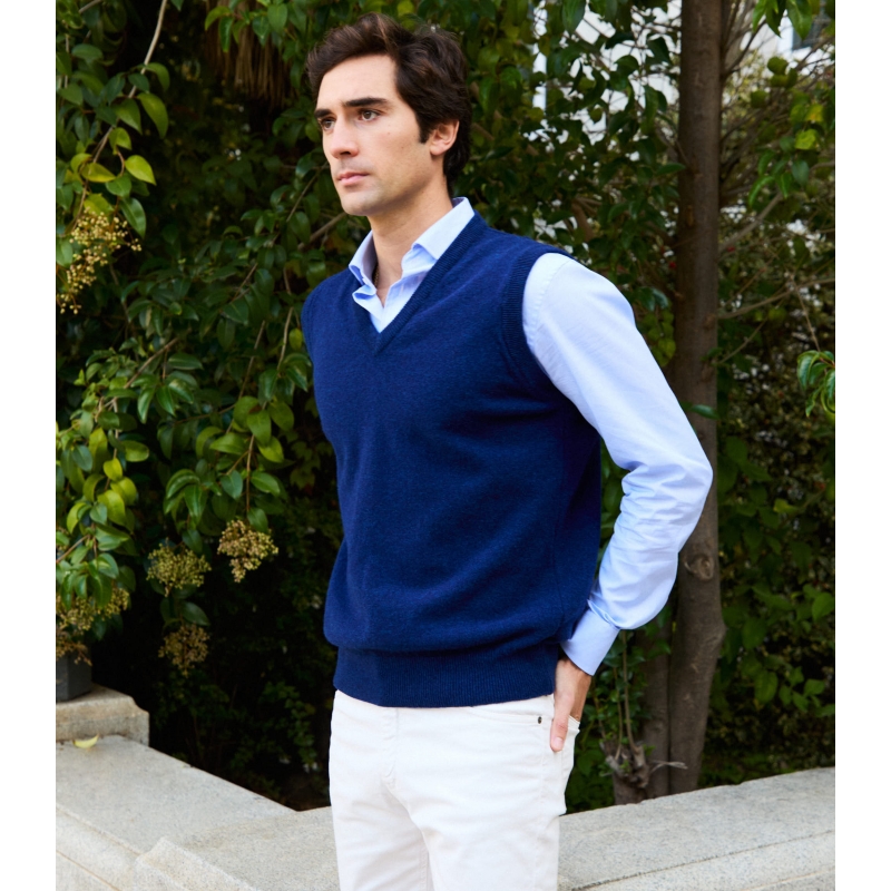 Chaleco Lana Lambswool Cobalt