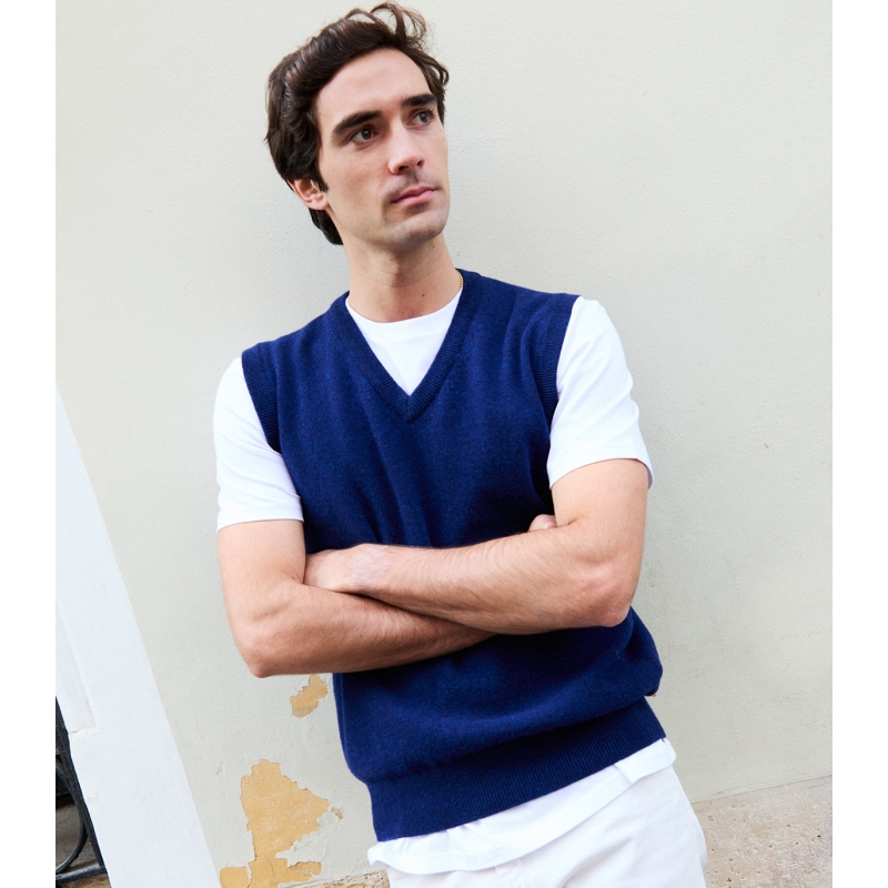 Chaleco Lana Lambswool Cobalt