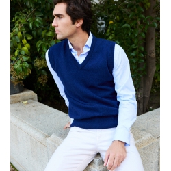 Chaleco Lana Lambswool Cobalt