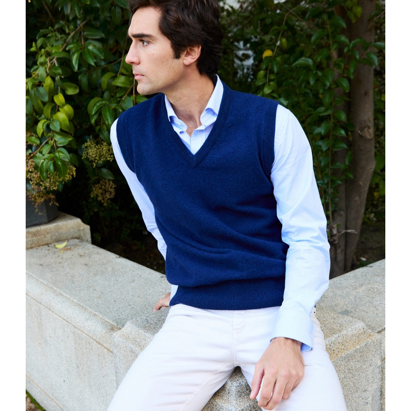 Cobalt Lambswool Vest