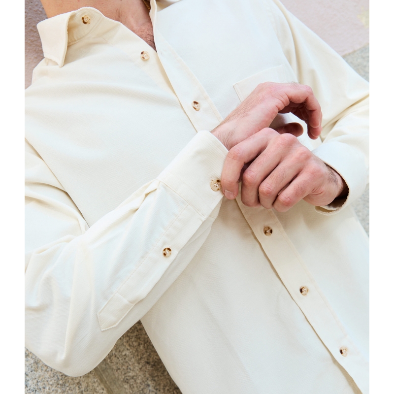 Ecru Micro Corduroy Shirt