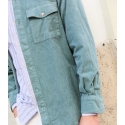 Lead Blue Corduroy Overshirt