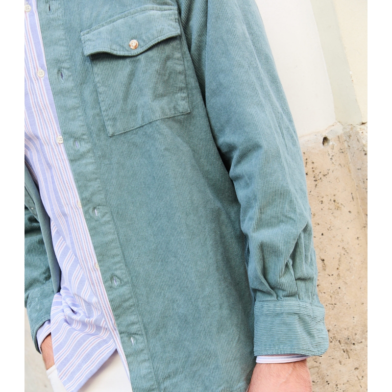Lead Blue Corduroy Overshirt