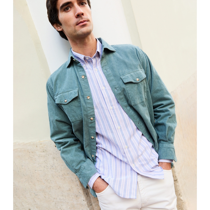 Lead Blue Corduroy Overshirt