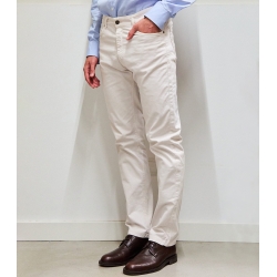 Ecru Five Pocket Pants