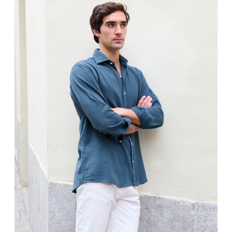 Lead Grey Pique Shirt