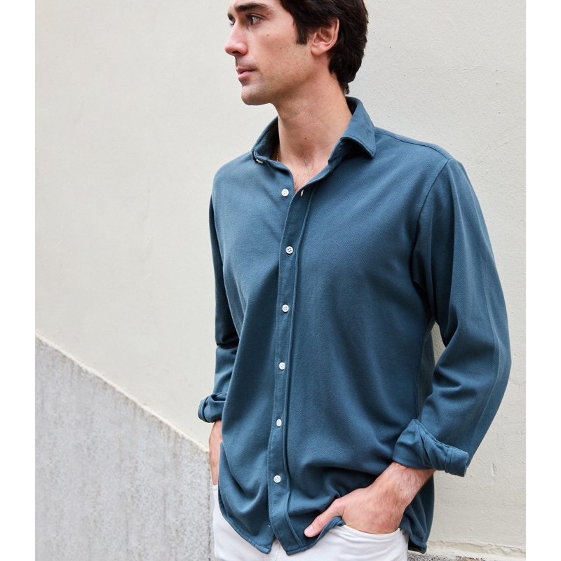 Lead Grey Pique Shirt