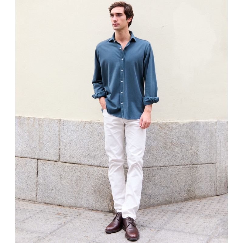 Lead Grey Pique Shirt