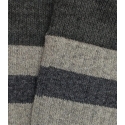 Grey Striped Wool Socks