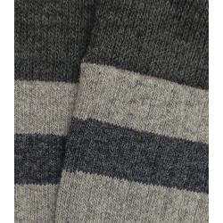 Grey Striped Wool Socks