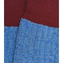 Light Blue and Burgundy Wool Socks